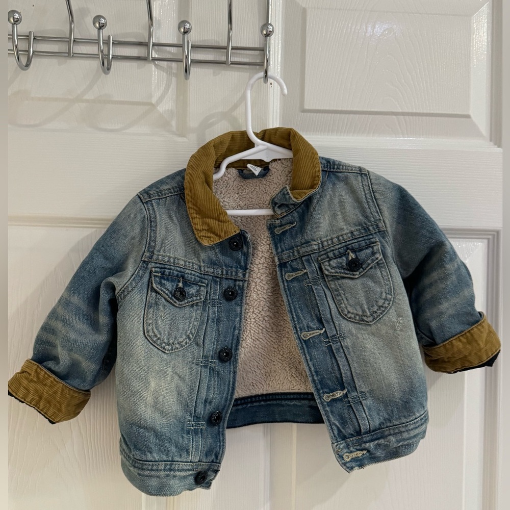 GAP Kids  fleece lined Denim Jacket